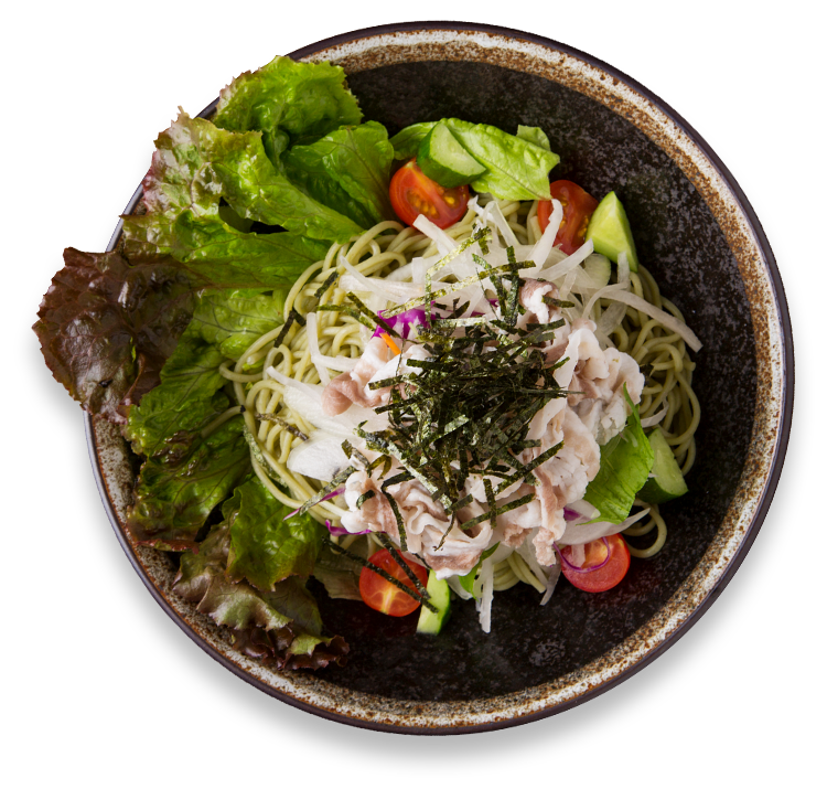 茶そばのサラダ