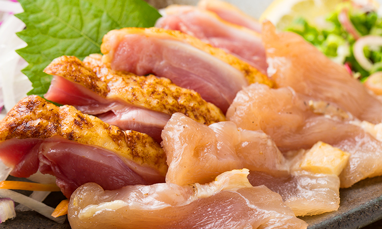 新鮮霧島鶏刺し